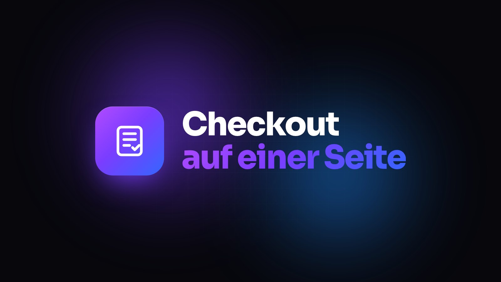 Checkout auf einer Seite